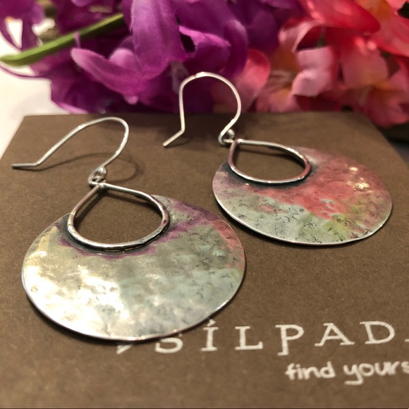 Silpada Crescent Sterling Silver Earrings W1539 VTG - Picture 10 of 15